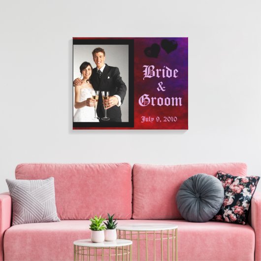 Gothic Heart Wedding Keepomwille Canvas Afdruk (Insitu (Woonkamer))