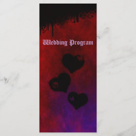 Gothic Heart Wedding Program Kaart
