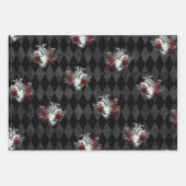 Gothic Heart Wrapping Paper Sheets (Voorkant)