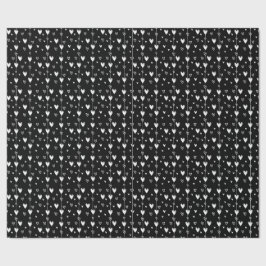 Gothic Hearts Zwart en Wit Cadeaupapier