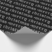 Gothic Heavy Metal Studged Merry Kerstmis Cadeaupapier (Hoek)