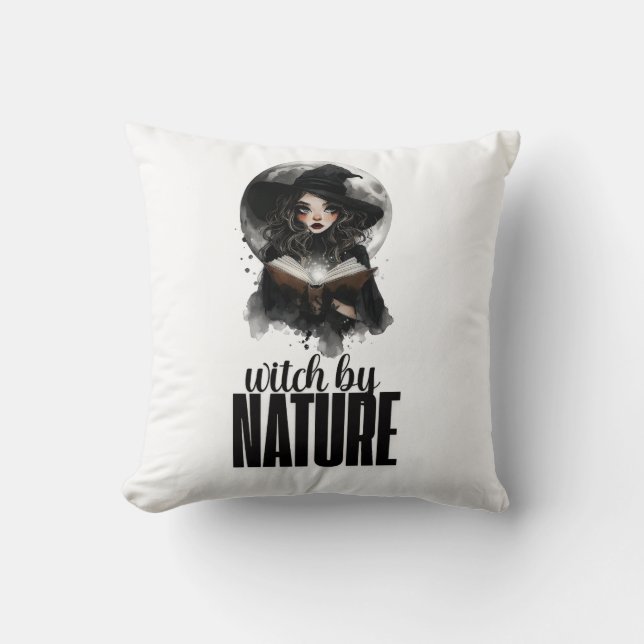 Gothic Heks Natuur Volle Maan Design ||  Kussen (Voorkant)
