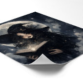 Gothic Heks Natuur Volle Maan ontwerp || Poster (Hoek)