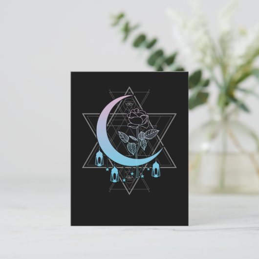 Gothic heks Roos Briefkaart (Staand voorkant)