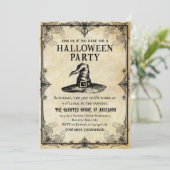Gothic heks volwassen Halloween partij  Kaart (Staand voorkant)