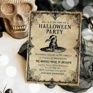 Gothic heks volwassen Halloween partij  Kaart