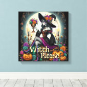 Gothic Heksen Halloween Fantasie Kunst Boodschappe Canvas Afdruk (Insitu (Houten vloer))