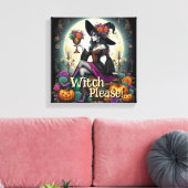 Gothic Heksen Halloween Fantasie Kunst Boodschappe Canvas Afdruk (Insitu (Woonkamer))