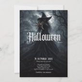 Gothic Heksen Halloween Feest Uitnodiging (Voorkant)
