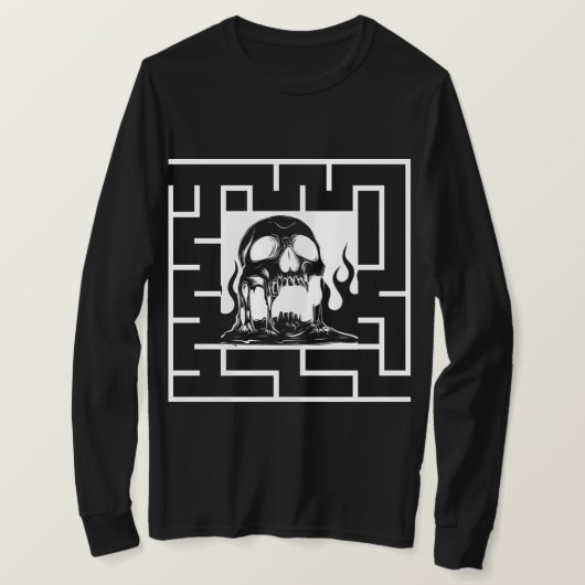 Gothic Hel Schedel Doolhof T-shirt (Design voorkant)