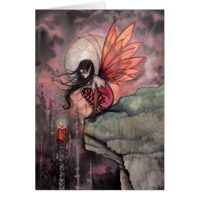 Gothic Herfst Elfen Kunstkaart door Molly Harrison (Voorkant)