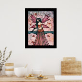 Gothic Herfst Kunstposter met Feeërieke Afbeelding Poster (Keuken)