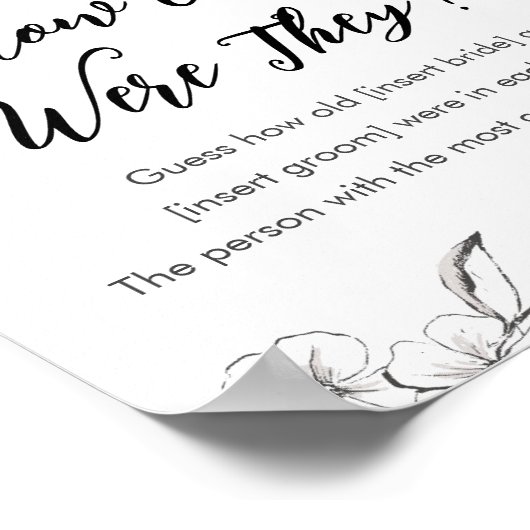 Gothic Hoe oud waren ze Vrijgezellenfeest spel Poster (Hoek)