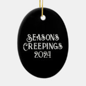 Gothic Holiday Spider in Flowers Seasons Creepings Keramisch Ornament (Achterkant)