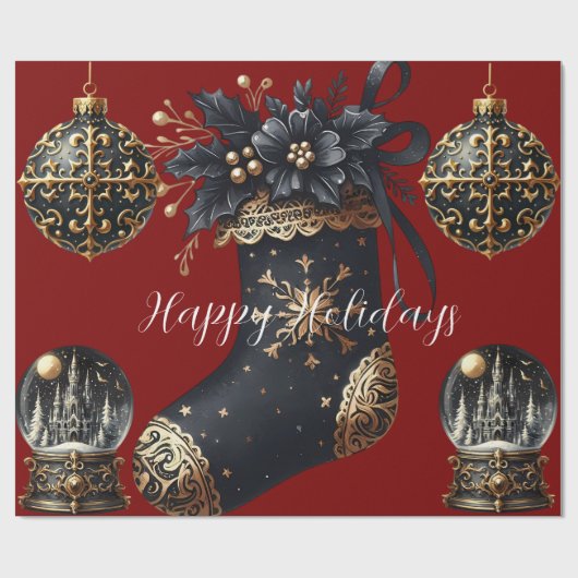 Gothic Holidays Wrapping Paper Cadeaupapier (Vlak)