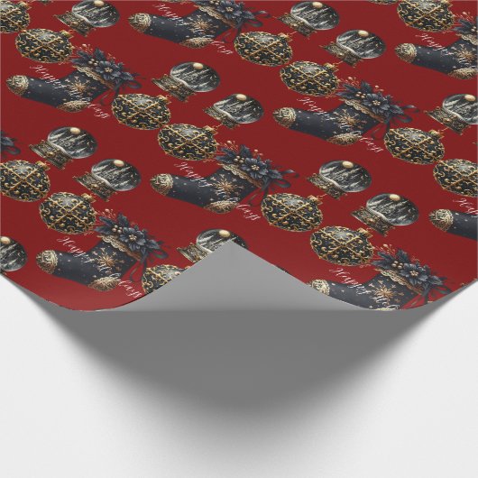 Gothic Holidays Wrapping Paper Cadeaupapier (Hoek)