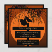 Gothic-Horror-Baby shower Kaart (Voorkant / Achterkant)