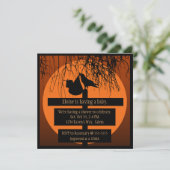 Gothic-Horror-Baby shower Kaart (Staand voorkant)