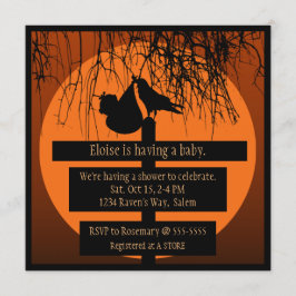 Gothic-Horror-Baby shower Kaart