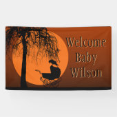 Gothic-Horror-Baby shower Spandoek (Horizontaal)