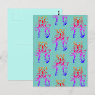 GOTHIC HORROR CAT DRAMA, IEMAND VERPLAATSTE KATTEN BRIEFKAART