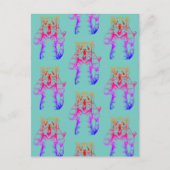 GOTHIC HORROR CAT DRAMA, IEMAND VERPLAATSTE KATTEN BRIEFKAART (Voorkant)