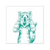 GOTHIC HORROR CAT DRAMA, IEMAND VERPLAATSTE KATTEN ZELFINKTENDE STEMPEL (Design)