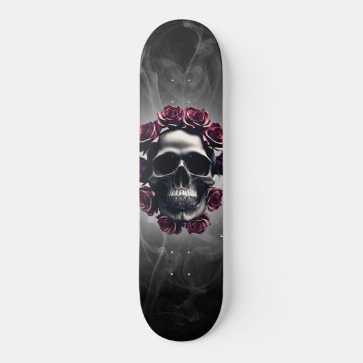 Gothic Horror Dark Skull en Rozen Persoonlijk Skateboard (Voorkant)