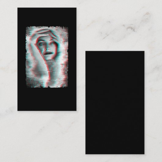 Gothic Horror Girl Gothic occult aesthetische donk Visitekaartje (Voorkant / Achterkant)