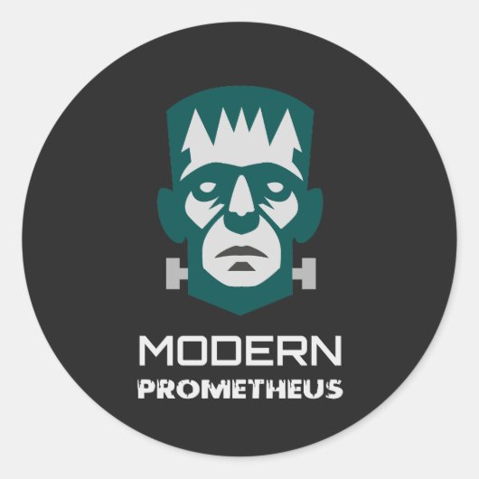 Gothic Horror Monster Donkere Fantasy Ronde Sticker (Voorkant)