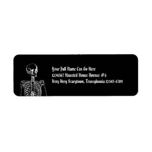 Gothic Horror Skeleton Etiket