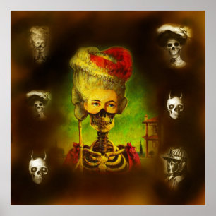 Gothic Horror Skeletons Poster
