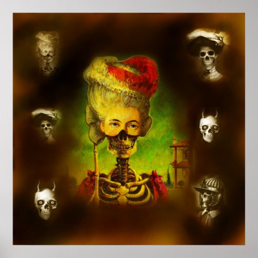Gothic Horror Skeletons Poster (Voorkant)