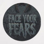 Gothic Horror Spider - Creepy Face Your Fears (Gek Labels (Design 2)