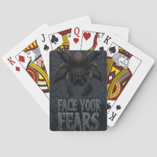 Gothic Horror Spider - Creepy Face Your Fears (Gek Pokerkaarten