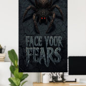 Gothic Horror Spider - Creepy Face Your Fears (Gek Poster (Thuiskantoor)
