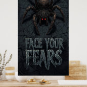 Gothic Horror Spider - Creepy Face Your Fears (Gek Poster (Keuken)