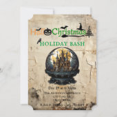 Gothic House Hallo-Christmas Holiday Bash Kaart (Voorkant)