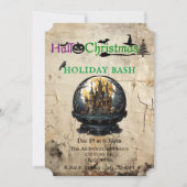 Gothic House Hallo-Christmas Holiday Bash Kaart (Voorkant)