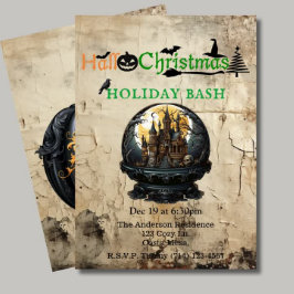 Gothic House Hallo-Christmas Holiday Bash Kaart