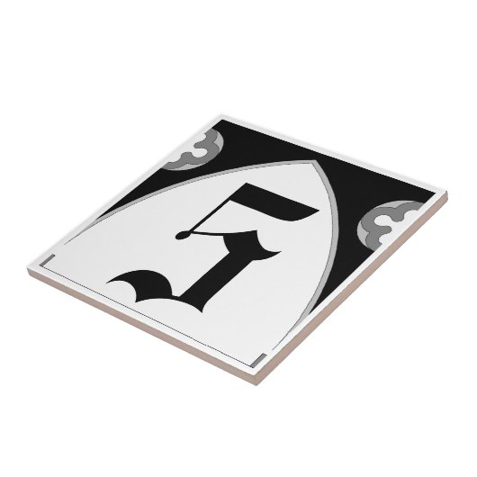 Gothic House Number Tile Tegeltje (Zijkant)