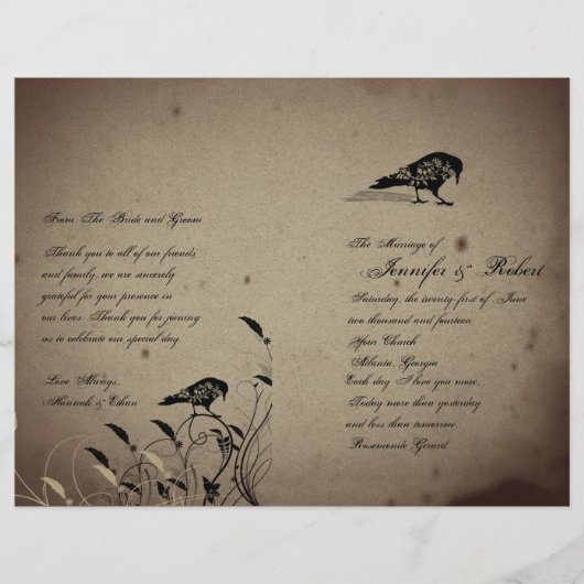  Gothic House Wedding Programme (Voorkant)