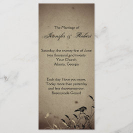 Gothic House Wedding Programme Programmakaart