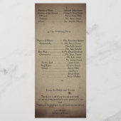 Gothic House Wedding Programme Programmakaart (Achterkant)