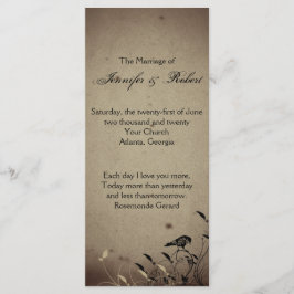  Gothic House Wedding Programme Programmakaart