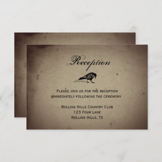  Gothic House Wedding Reception Kaart (Voorkant / Achterkant)