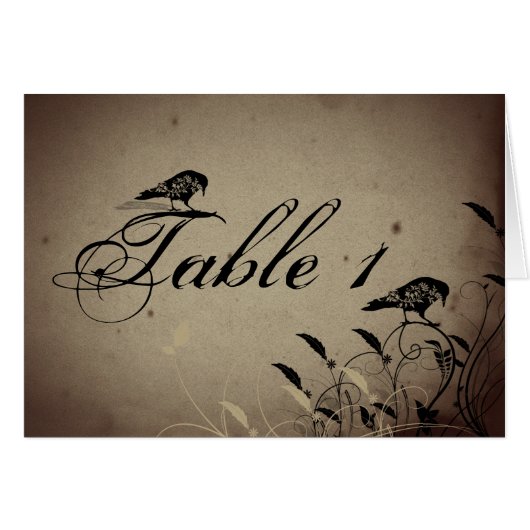  gothic House Wedding Table Number (Voorkant Horizontaal)