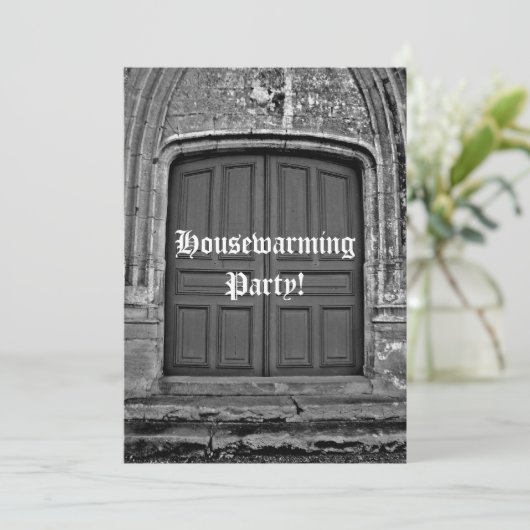 Gothic housewarming party kaart (Staand voorkant)