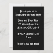 Gothic housewarming party kaart (Achterkant)