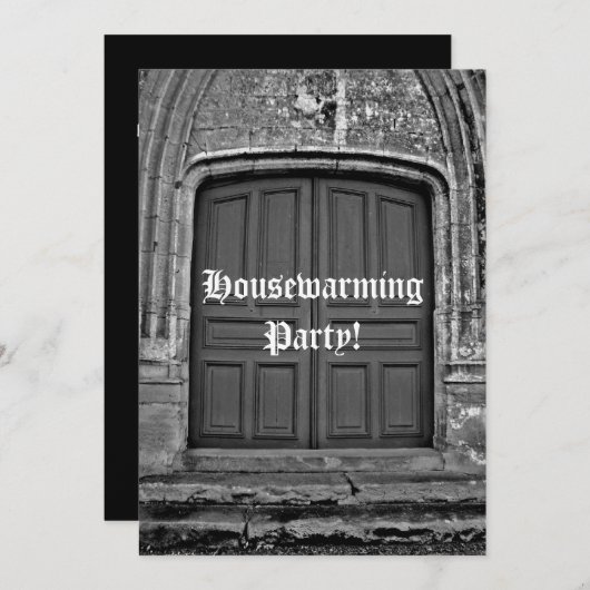 Gothic housewarming party kaart (Voorkant / Achterkant)